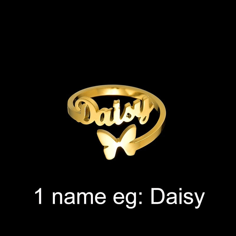 Custom Name Rings Adjustable