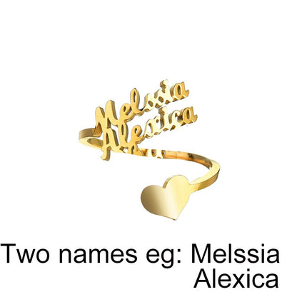 Custom Name Rings Adjustable