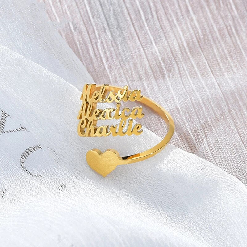 Custom Name Rings Adjustable
