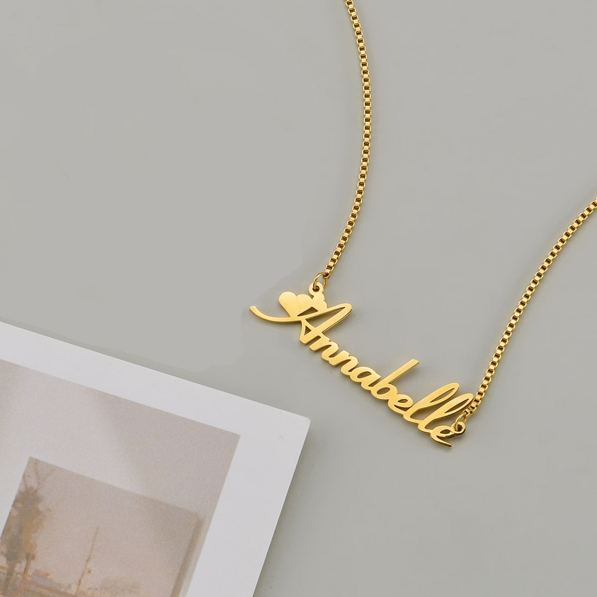 Kamila name  / box chain Name Necklace