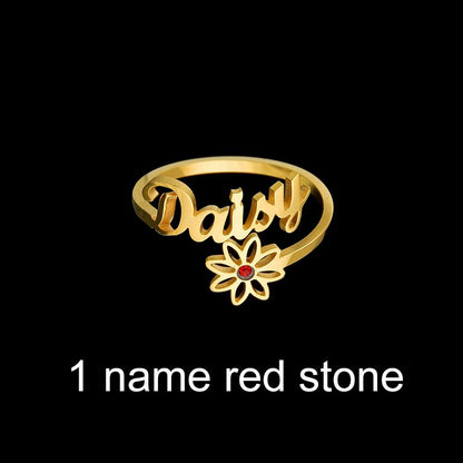 Custom Name Rings Adjustable