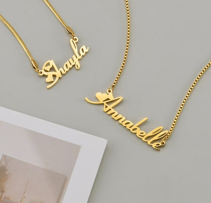 Kamila name  / box chain Name Necklace