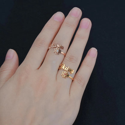 Custom Name Rings Adjustable