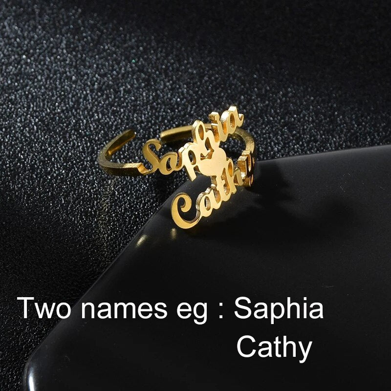 Custom Name Rings Adjustable