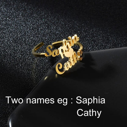 Custom Name Rings Adjustable