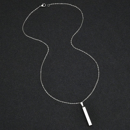 Collier barre gravée