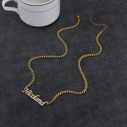 Custom Personalized Name Stainless Steel Necklaces Thick 4mm NK Chain Jewelry