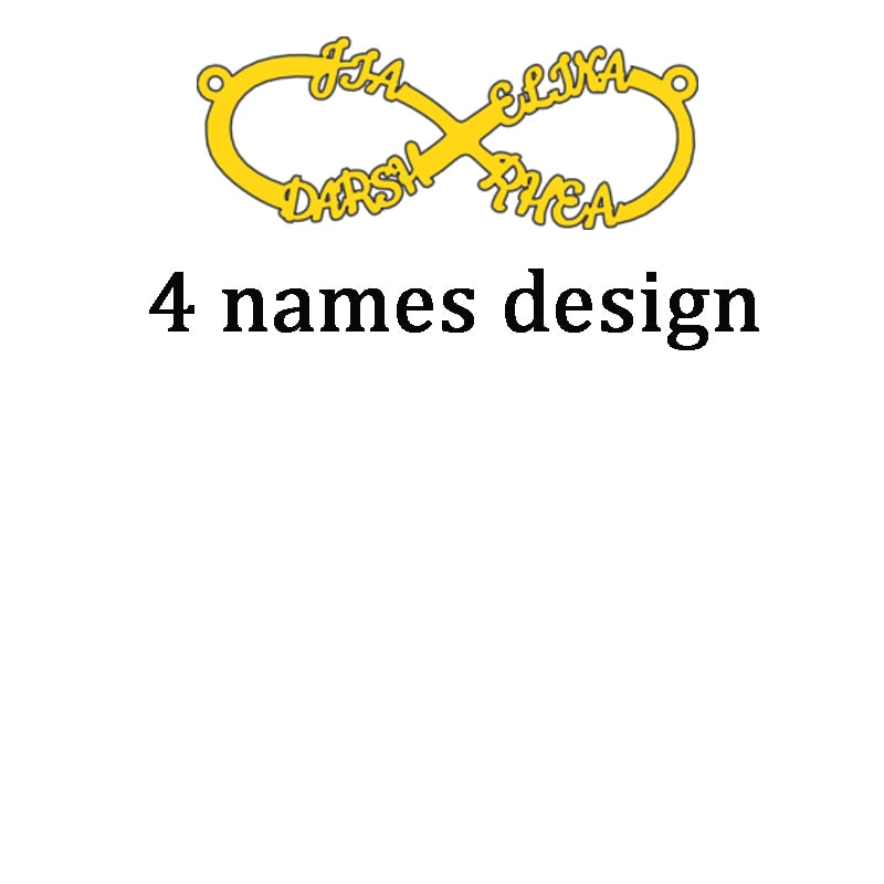 infinity Custom Multiple Names Adjustable Bracelet