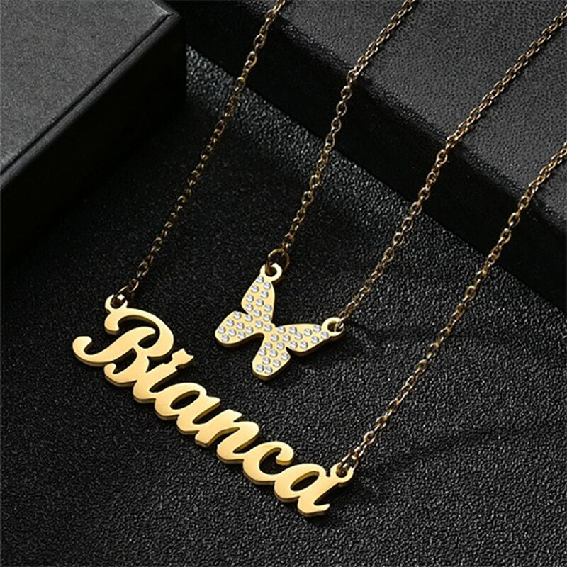 Collier double couche personnalisé en Zircon, bijoux