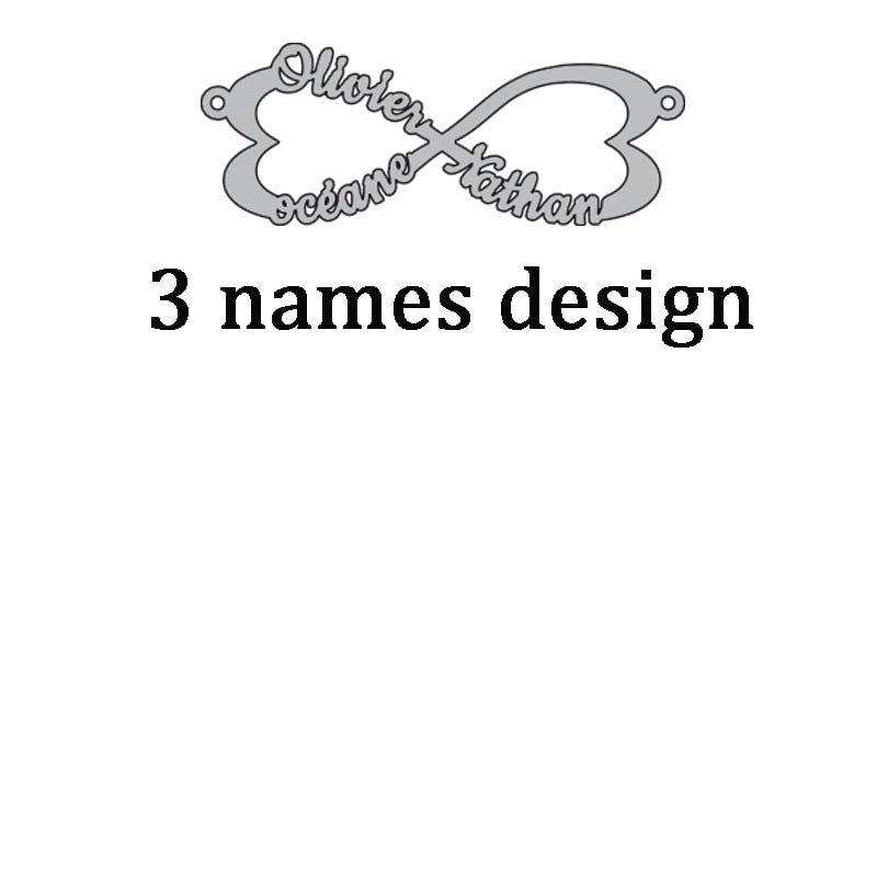 infinity Custom Multiple Names Adjustable Bracelet