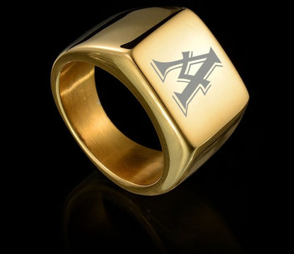 Signature engraving Man ring