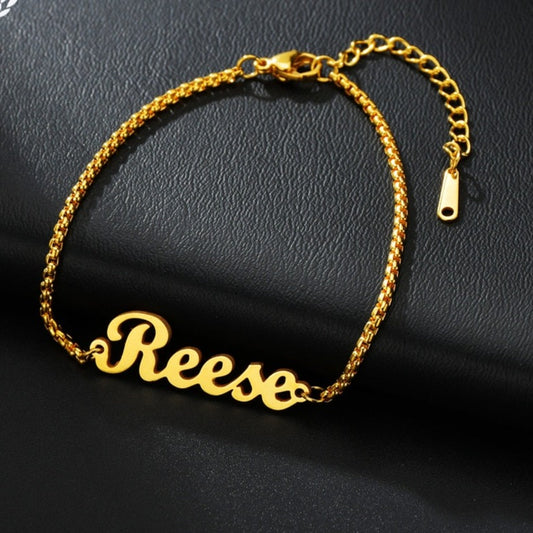 Name Bracelet  Handmade Thick Chain Bangle