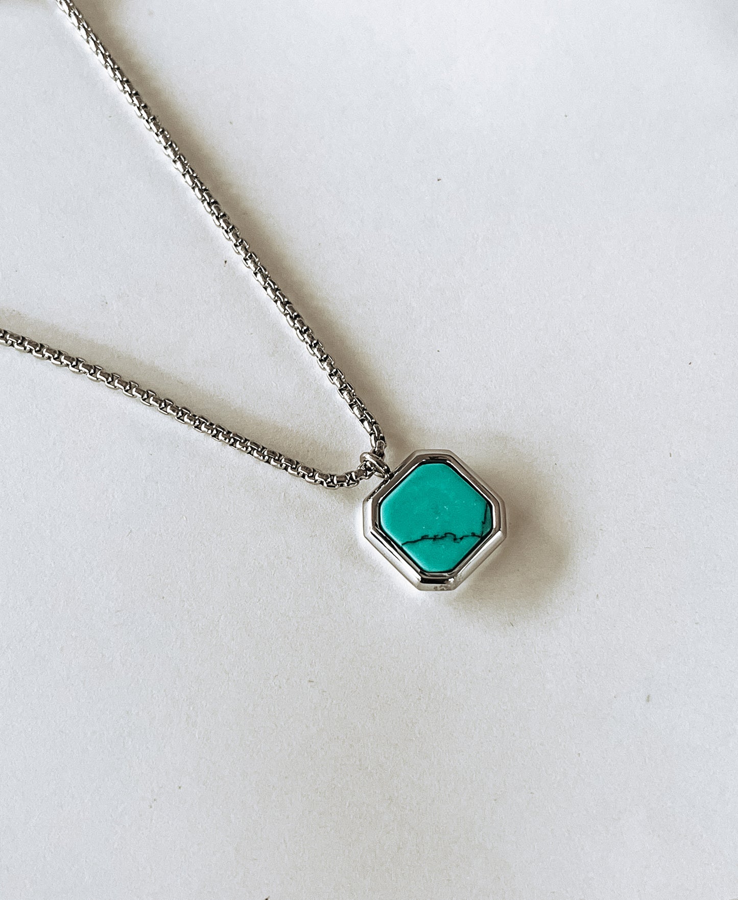 Pendentif agate bleue