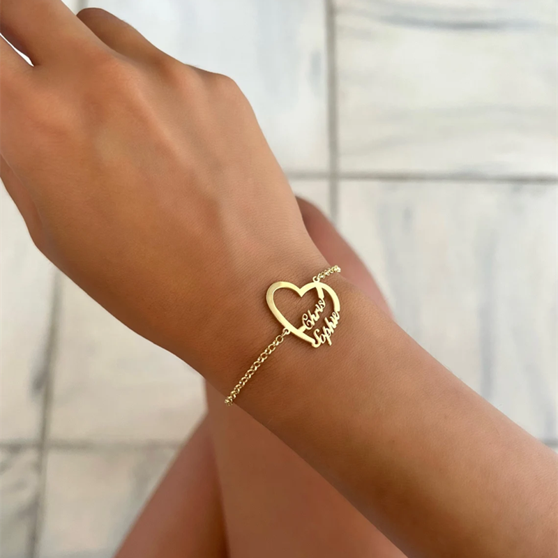 Customized Heartbeat Name Bracelet Handmade Jewelry