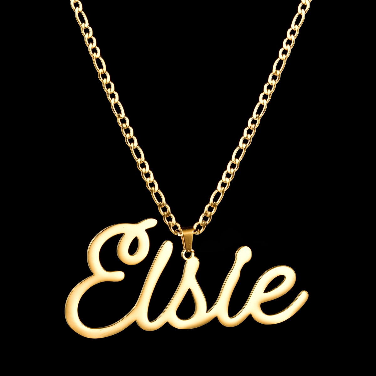 Prénoms pendants avec chaîne épaisse
