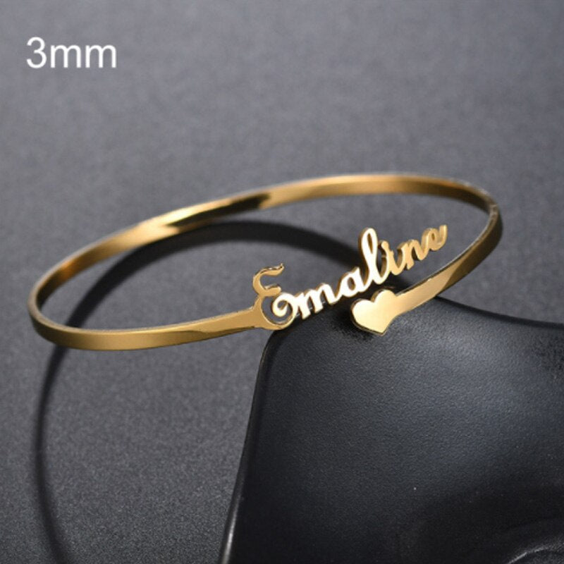 Name Bracelet multiple style Name Cuff Bangles