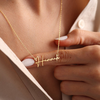 Handwritten Name Pendant Necklace Jewelry For Women Gifts