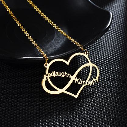 Collier personnalisé avec nom, lettre creuse, cœur, couronne papillon, ras du cou, bijoux cadeaux