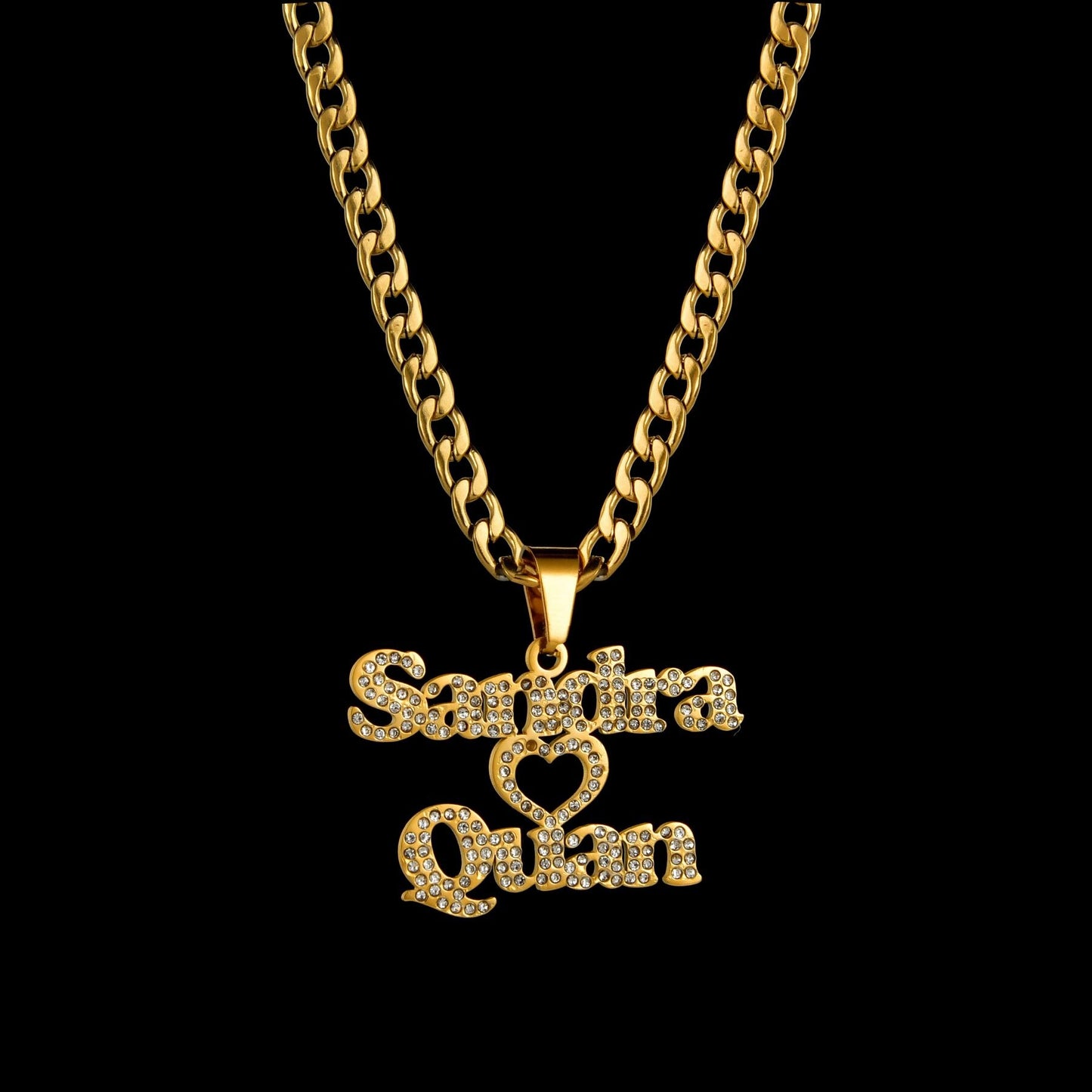 Personalized 1-2 Name Pendant Necklace