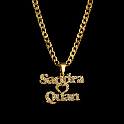 Personalized 1-2 Name Pendant Necklace