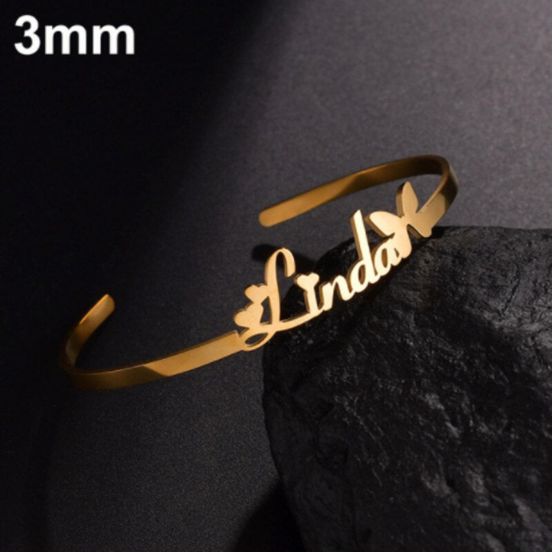 Name Bracelet multiple style Name Cuff Bangles