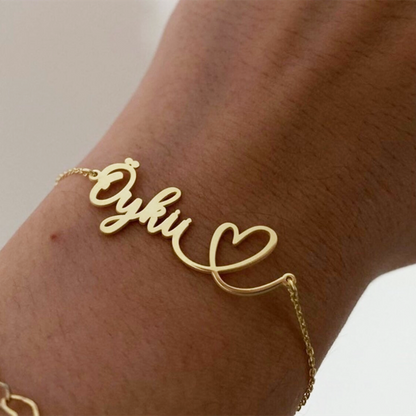 Customized Heartbeat Name Bracelet Handmade Jewelry