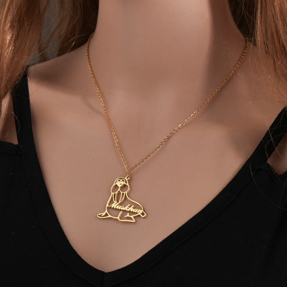 Prénoms pendants avec chaîne épaisse