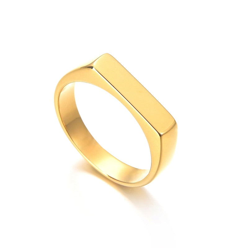 Unisex Top selling Signet Engraved Ring