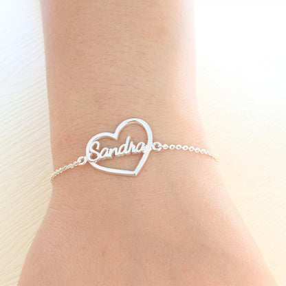 Customized Heartbeat Name Bracelet Handmade Jewelry