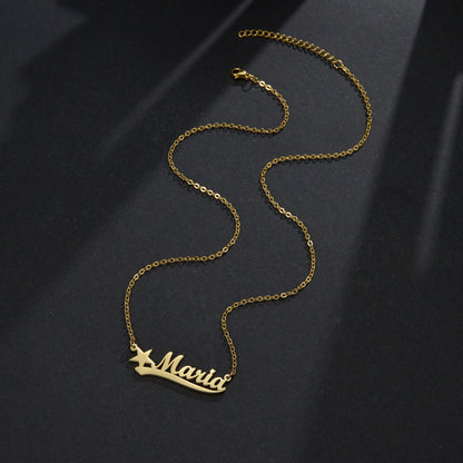 Collier personnalisé étoile de flocon de neige coeur feuille d'érable