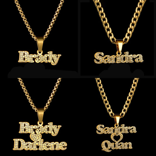 Personalized 1-2 Name Pendant Necklace