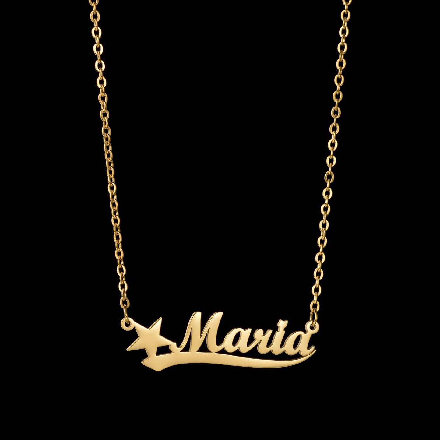 Collier personnalisé étoile de flocon de neige coeur feuille d'érable