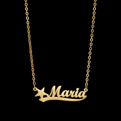 Collier personnalisé étoile de flocon de neige coeur feuille d'érable