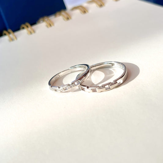 Bague couple minimaliste