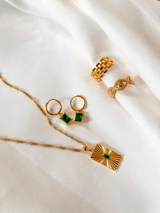 Ensemble émeraude x ensemble bague