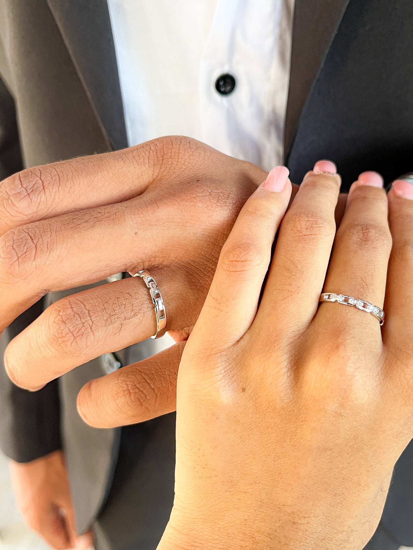 Bague couple minimaliste